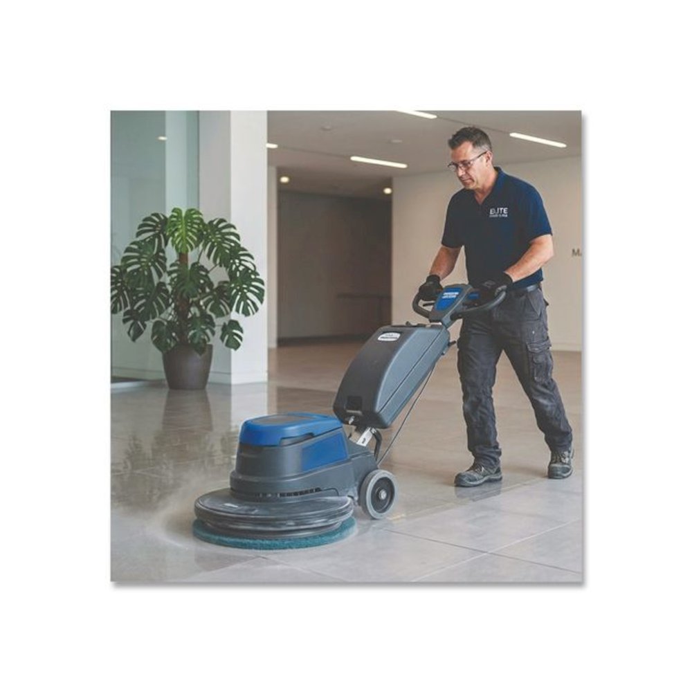 Burnishing Floor Pads, 20" Diameter, Aqua, 5/Carton. Picture 7