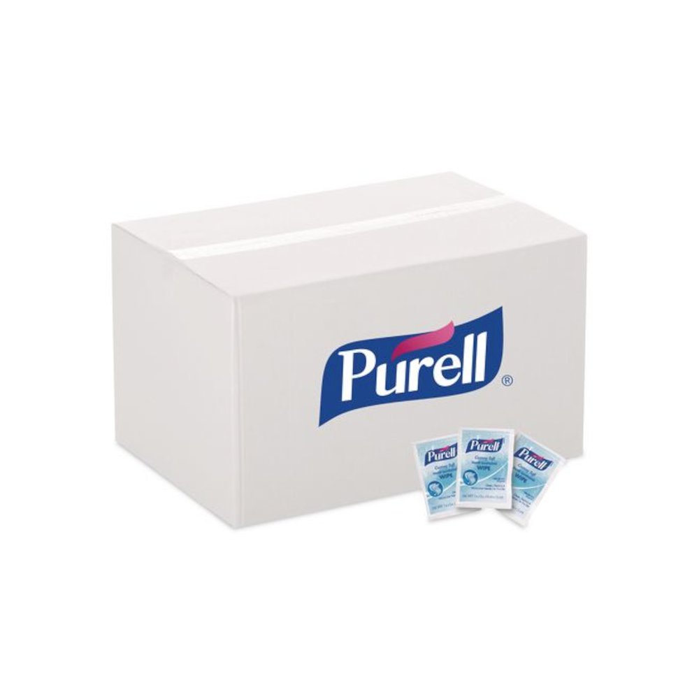 Cottony Soft Individually Wrapped Sanitizing Hand Wipes, 5 x 7, Unscented, White, 1,000/Carton. Picture 1