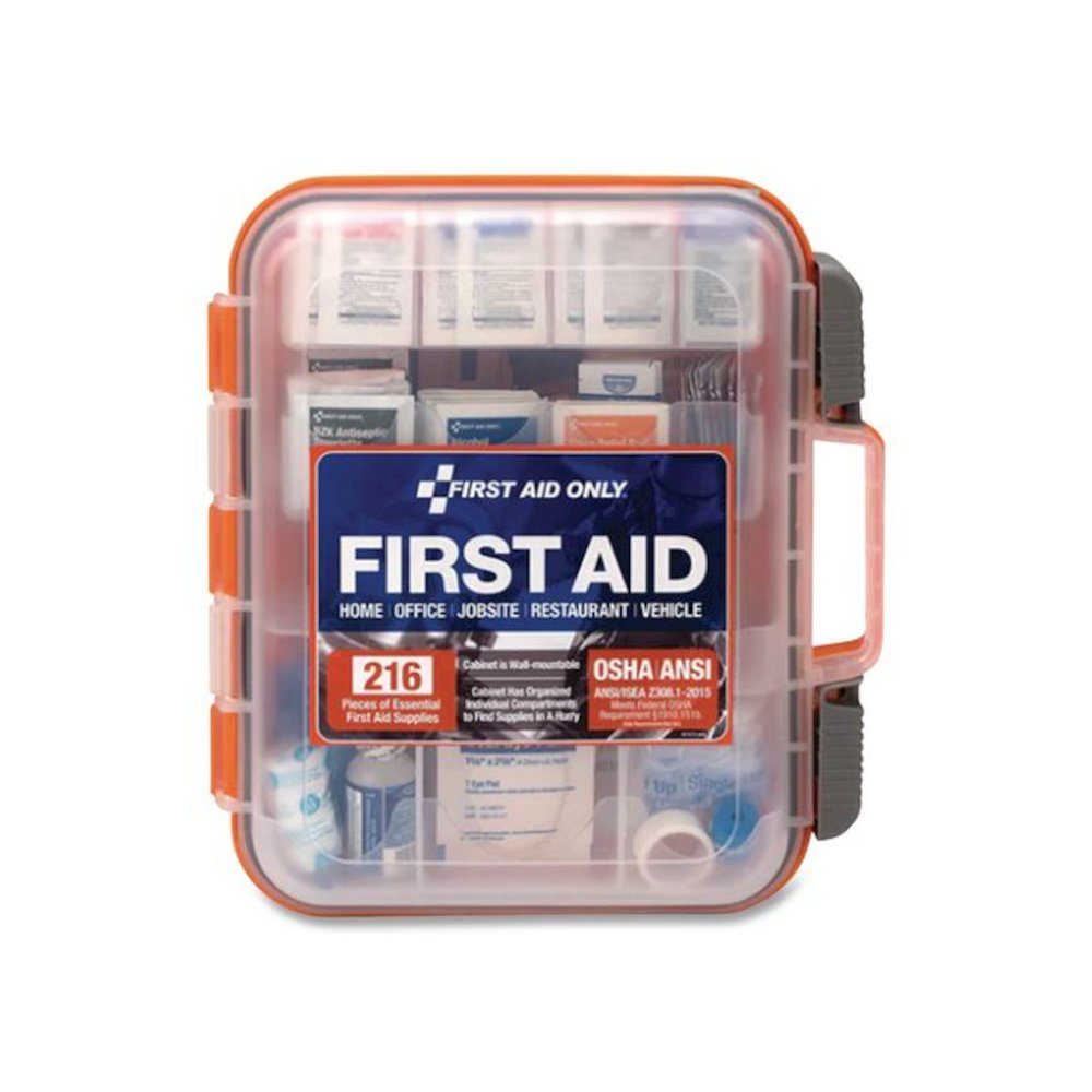 ANSI Class A Bulk First Aid Kit, 210 Pieces, Plastic Case. Picture 1