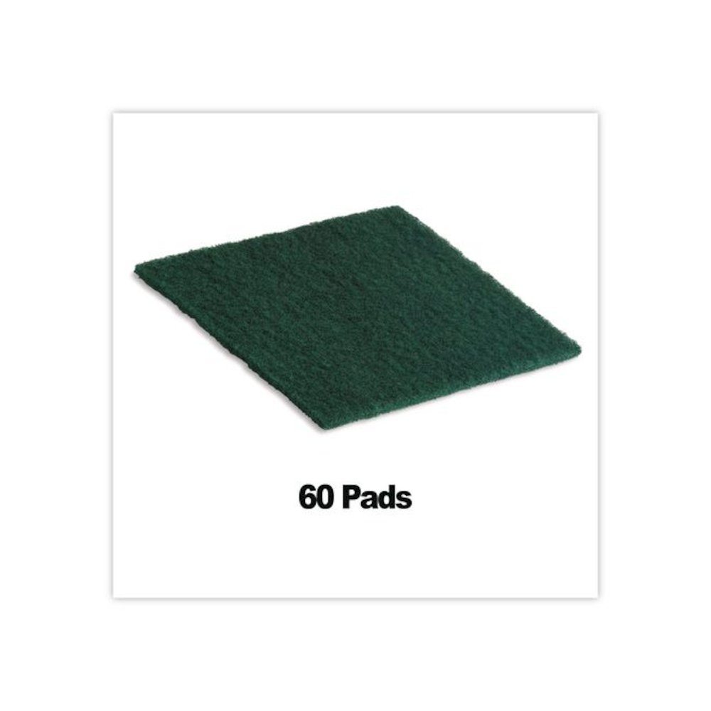 90-96 Medium Duty Hand Cleaning Pad, 6" x 9", Green, 60/Carton. Picture 3
