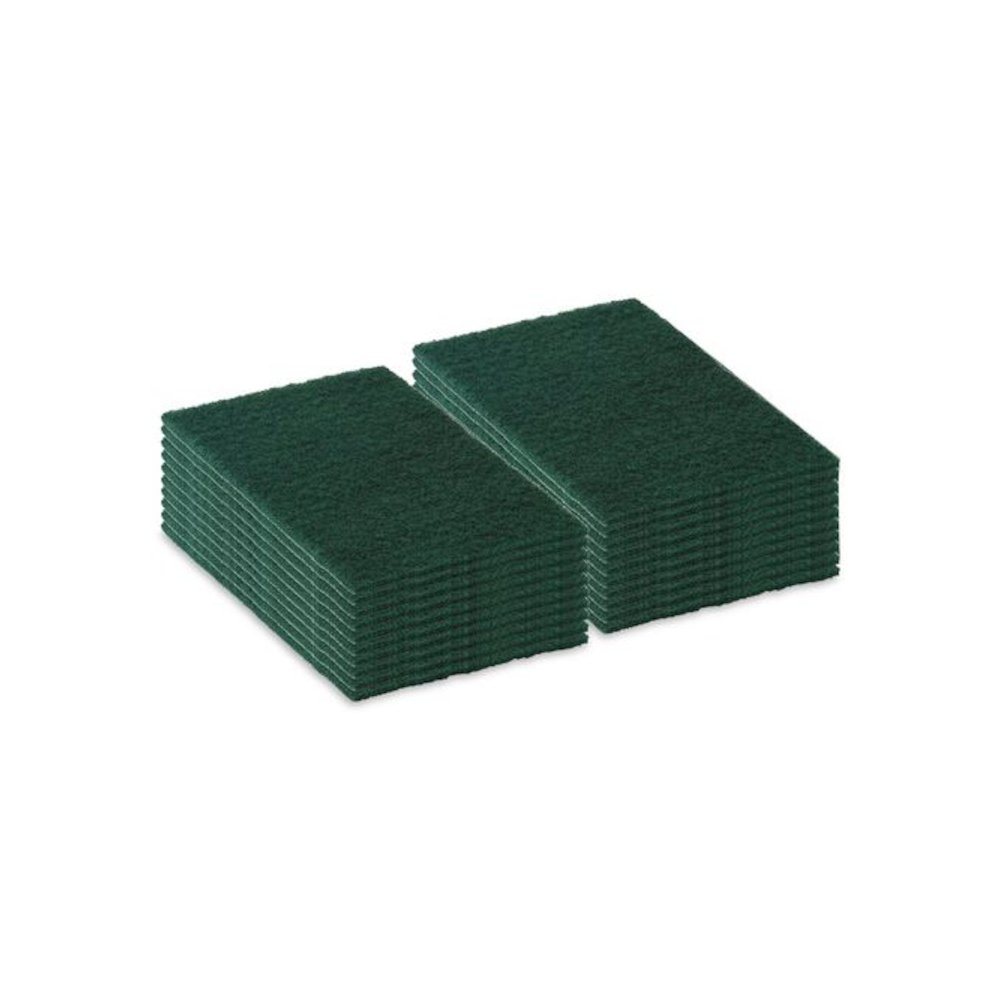 90-96 Medium Duty Hand Cleaning Pad, 6 x 9, Green, 20/Carton. Picture 1