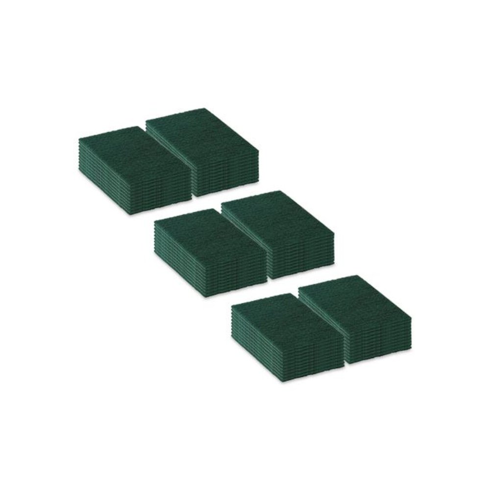 90-96 Medium Duty Hand Cleaning Pad, 6" x 9", Green, 20/Pack, 3 Packs/Carton. Picture 1