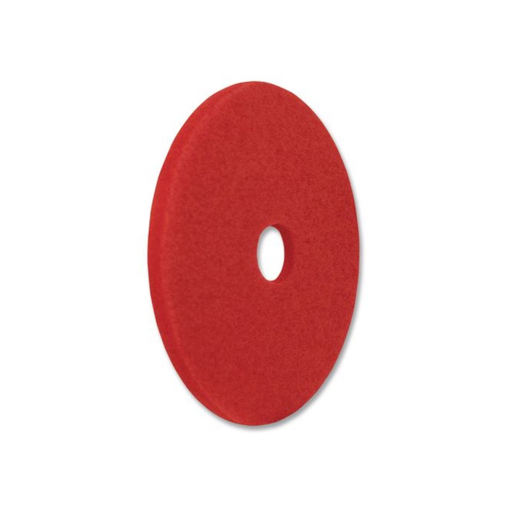 Buffing Pad, 16" Diameter, Red, 5/Carton. Picture 2