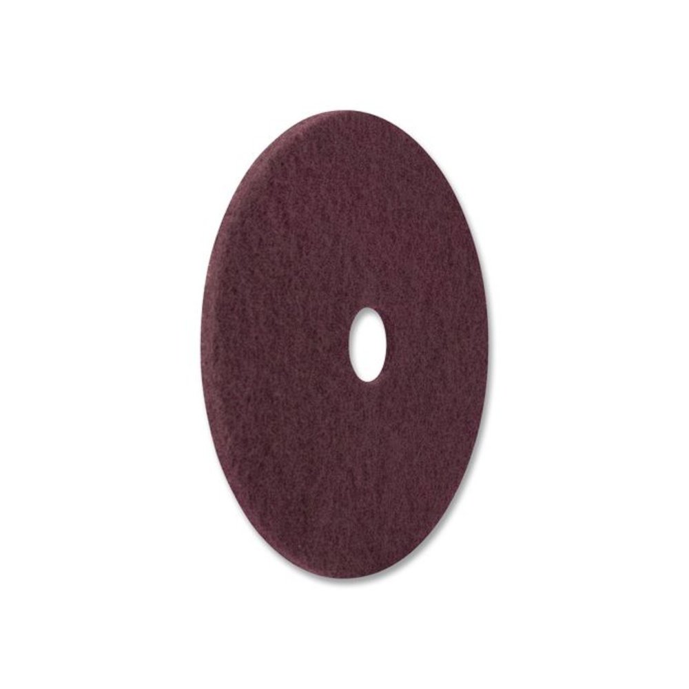 EcoPrep EPP Specialty Pad, 15" Diameter, Maroon, 10/Carton. Picture 4