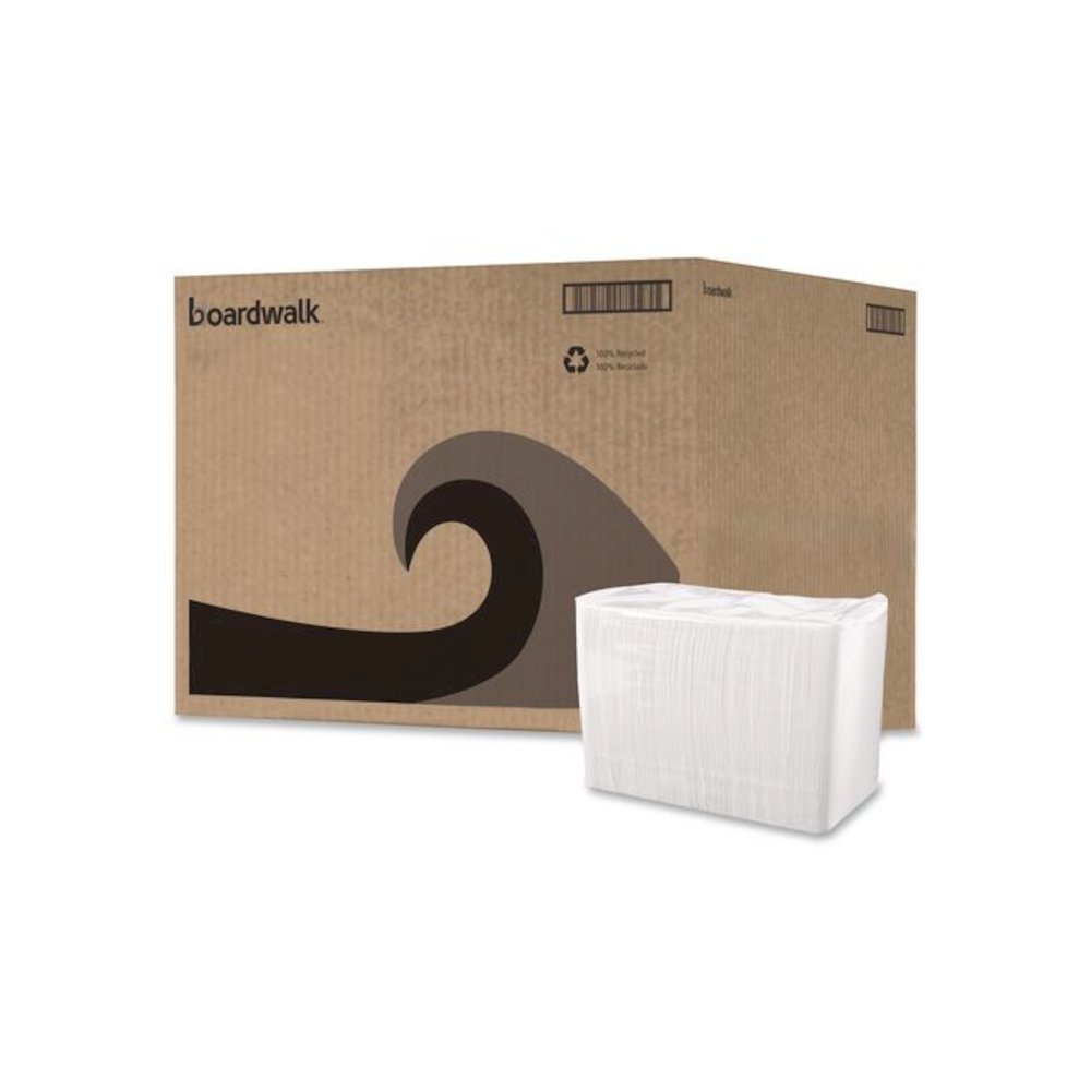 1/4-Fold Lunch Napkins, 1-Ply, 11.8 x 11.2, White, 6,000/Carton. Picture 1