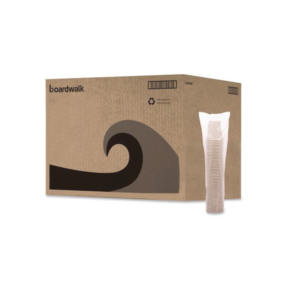 Paper Hot Cups, 10 oz, White, 50/Sleeve, 20 Sleeves/Carton. Picture 1