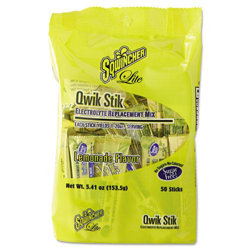 Sugar-Free Qwik Stik Energy Drink Mix, Lemonade, 1.26 oz Packet, 50/Pack. Picture 2