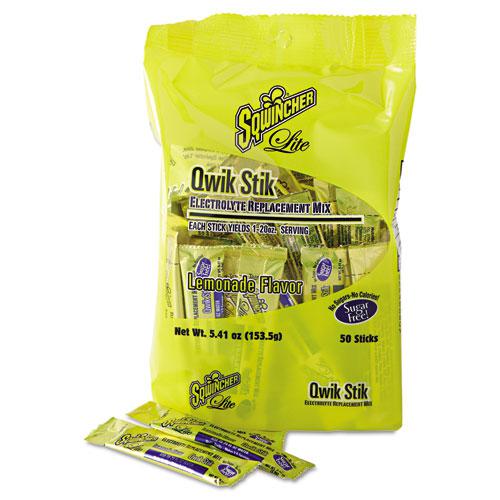 Sugar-Free Qwik Stik Energy Drink Mix, Lemonade, 1.26 oz Packet, 50/Pack. Picture 3