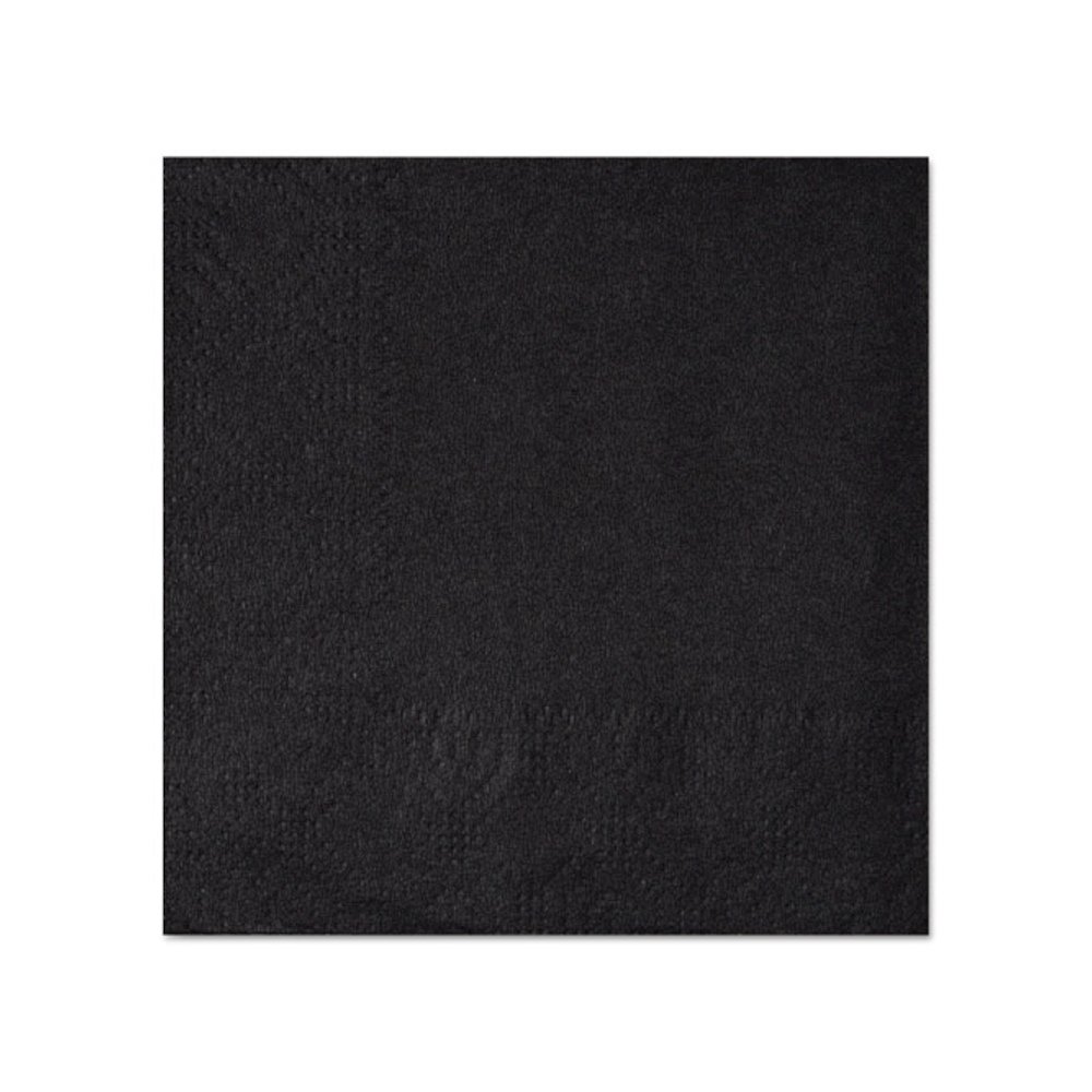 Embossed Beverage Napkins, 2-Ply, 9.5 x 9.5, Black, 1,000/Carton. Picture 3