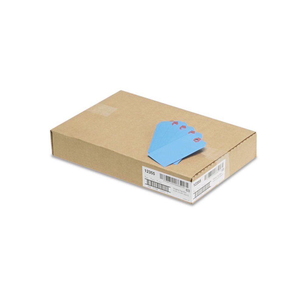 Unstrung Shipping Tags, 11.5 pt Stock, 4.75 x 2.38, Blue, 1,000/Box. Picture 2