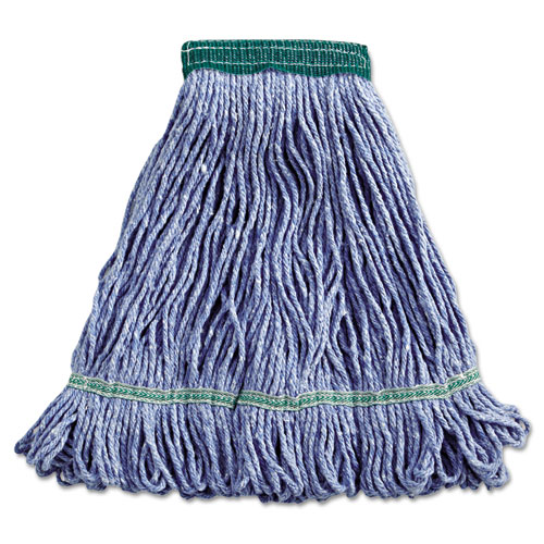 Super Loop Wet Mop Head, Cotton/Synthetic Fiber, 5" Headband, Medium Size, Blue. Picture 1