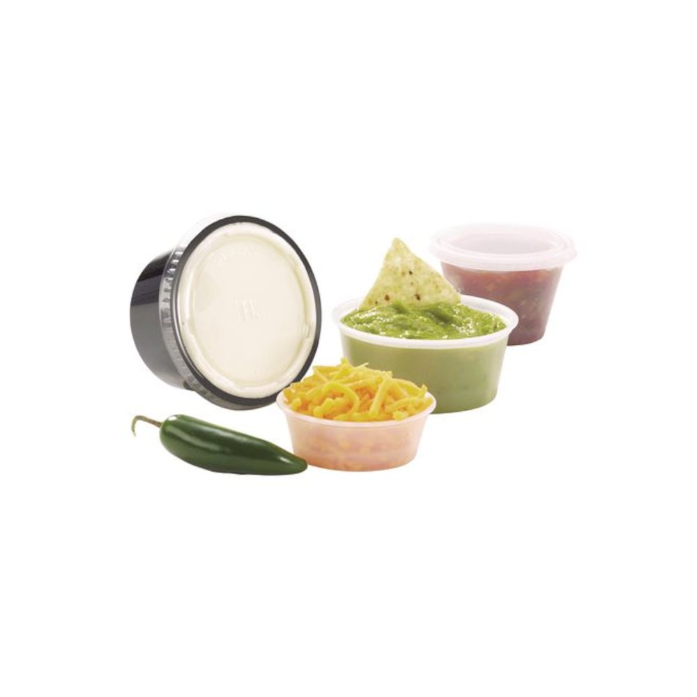 Portion Cups, 2 oz, Plastic, Clear, 250/Sleeve, 10 Sleeves/Carton. Picture 2