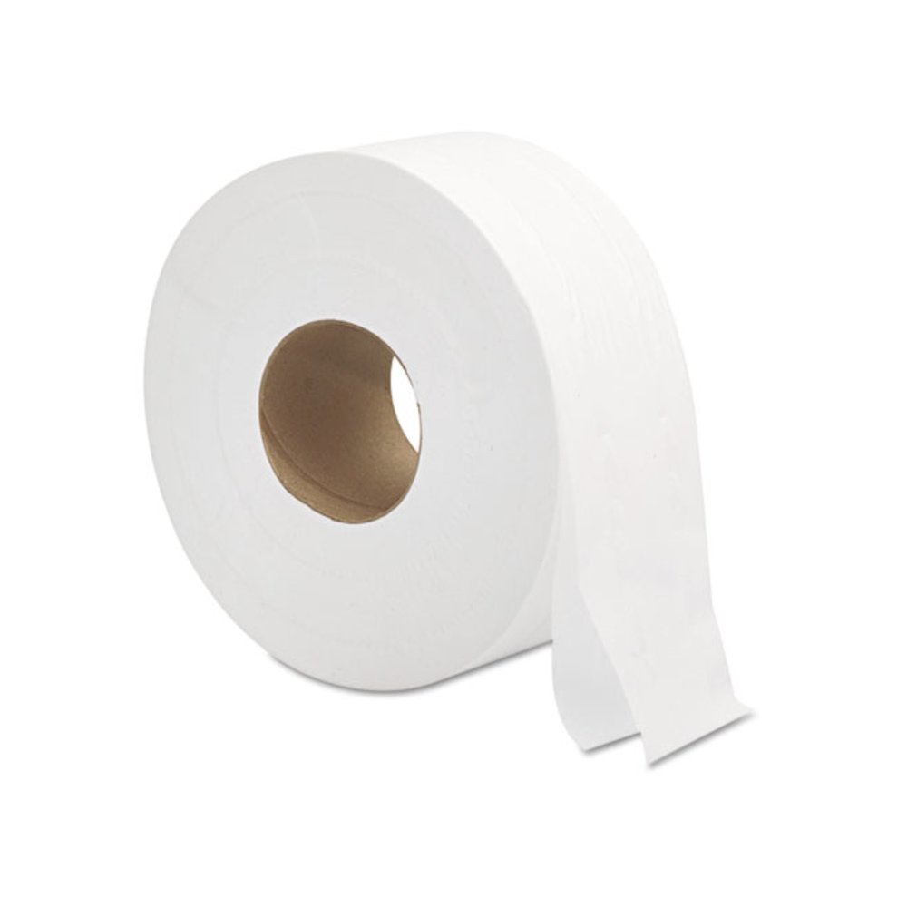 Jumbo Roll Bath Tissue, Septic Safe, 2-Ply, 3.3" x 700 ft, White, 12 Rolls/Carton. Picture 1