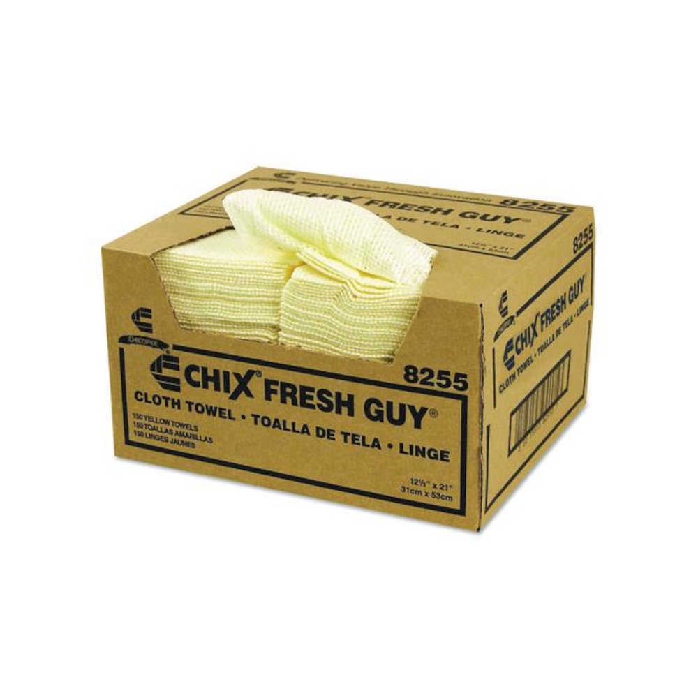 Fresh Guy Towels, 13.5 x 13.5, Yellow, 150/Carton. Picture 1