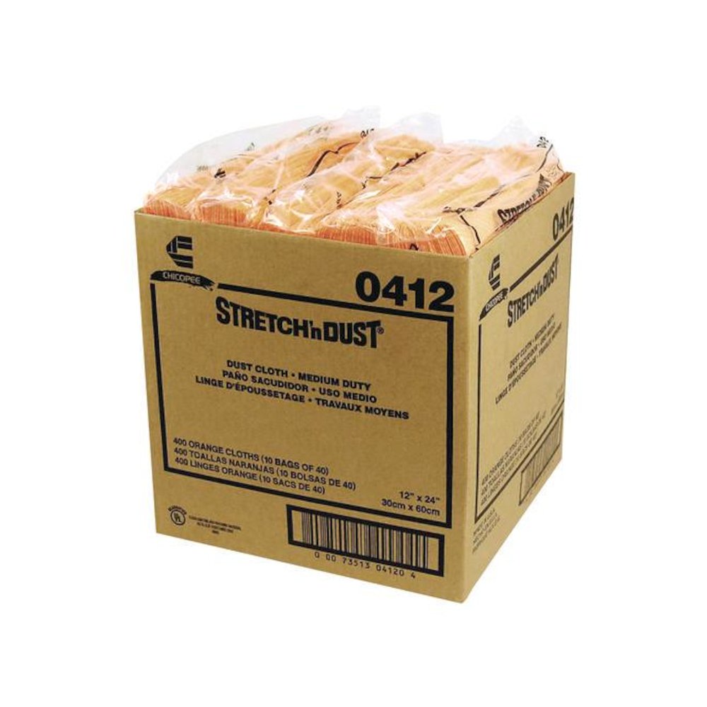 Stretch 'n Dust Cloths, 11.63 x 24, Yellow, 40 Cloths/Pack, 10 Packs/Carton. Picture 1