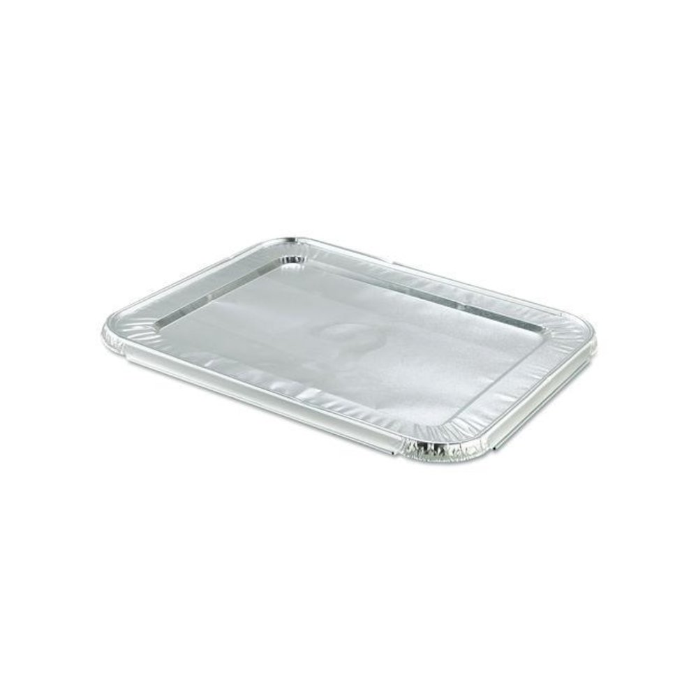 Steam Pan Foil Lids, Fits Half-Size Pan, 25 Gauge, 12.81 x 10.44, 100/Carton. Picture 1