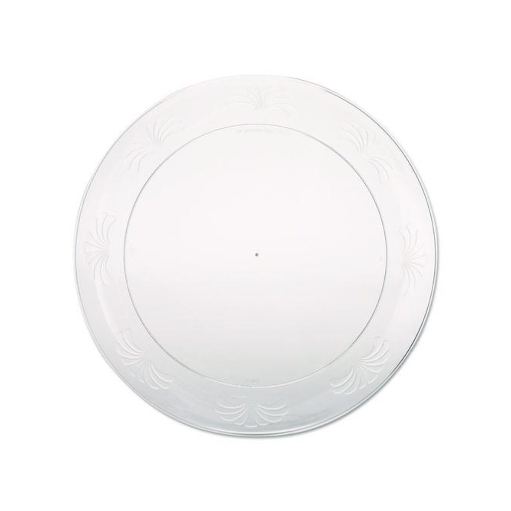 Designerware Plastic Plates, 9" dia, Clear, 10/Pack, 18 Packs/Carton. Picture 1