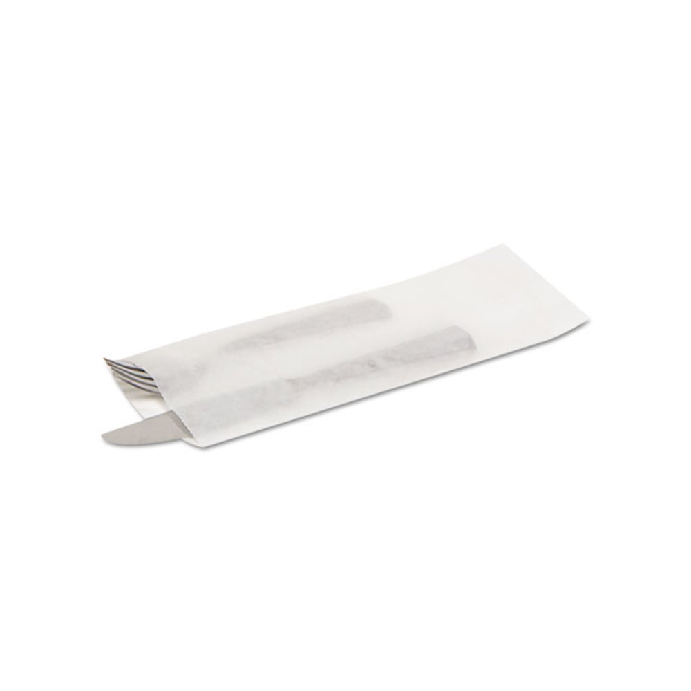 Silverware Bags, 2.25" x 10" x 10", Translucent White, 2,000/Carton. Picture 1
