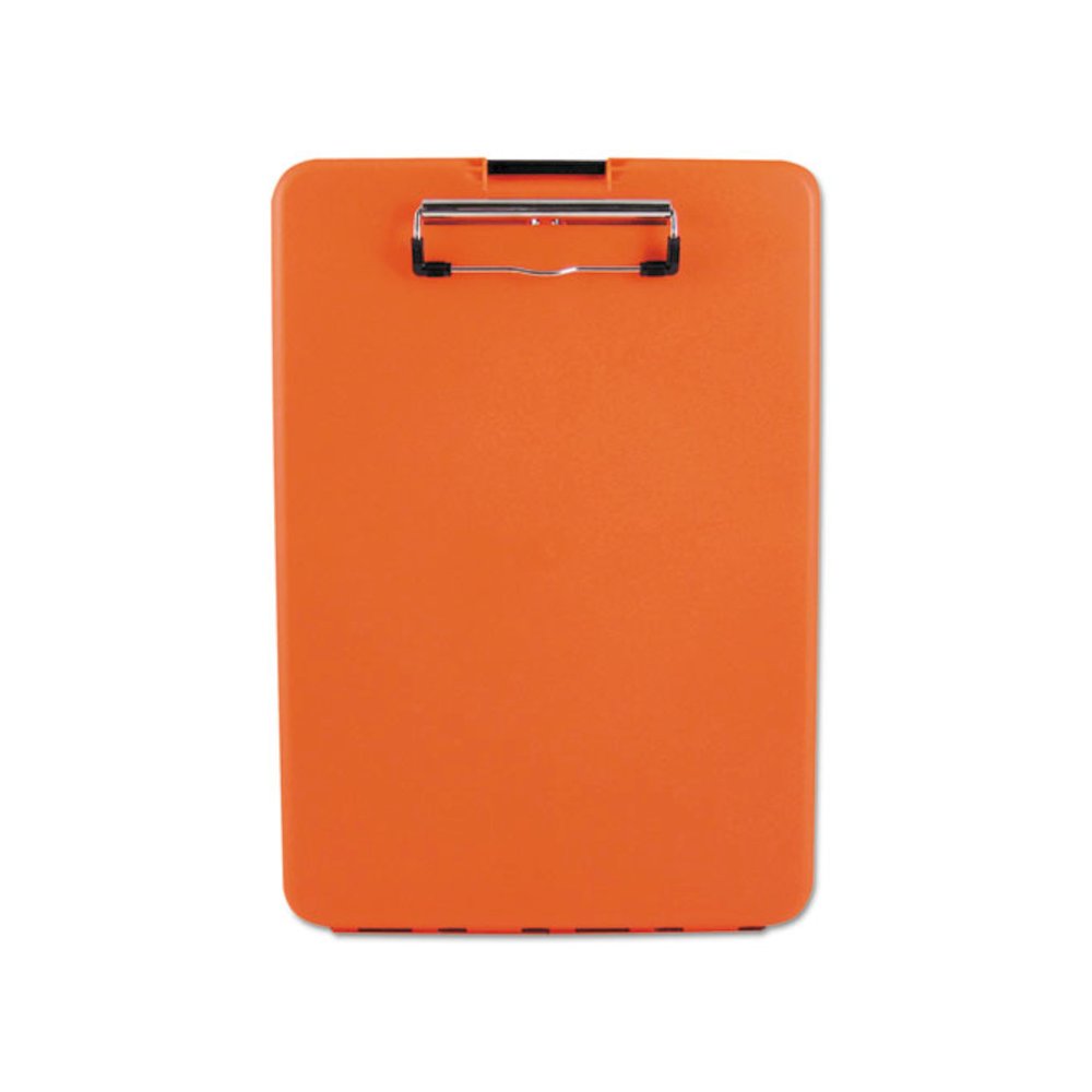 SlimMate Storage Clipboard, 0.5" Clip Capacity, Holds 8.5 x 11 Sheets, Hi-Vis Orange. Picture 2