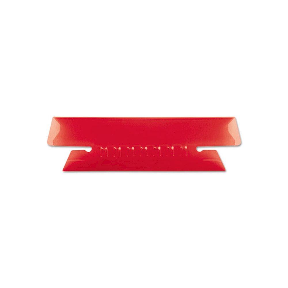 Transparent Colored Tabs For Hanging File Folders, 1/3-Cut, Red, 3.5" Wide, 25/Pack. Picture 1