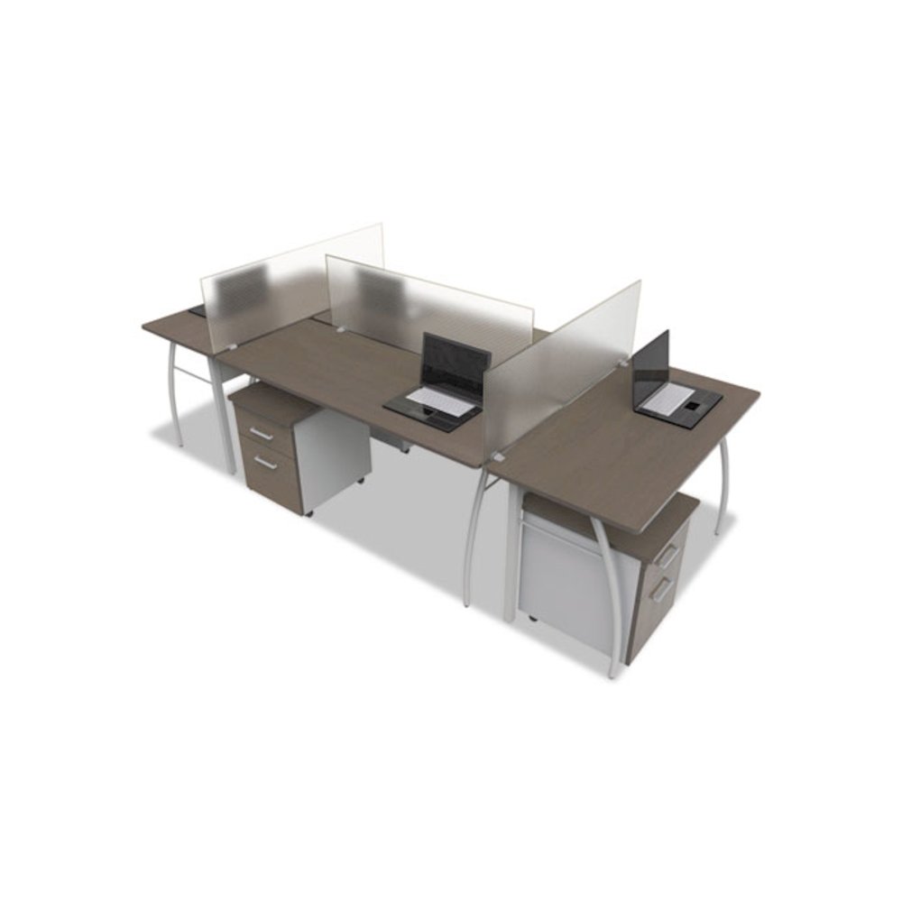 Trento Line Dividing Panel, Polycarbonate, 47.13w x 1.75d x 15.5h, Translucent. Picture 3