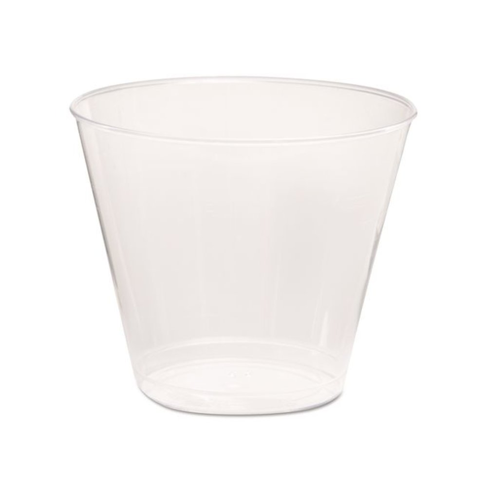 Comet Plastic Tumbler, Squat, 5 oz, Clear, 50/Pack, 20 Packs/Carton. Picture 1