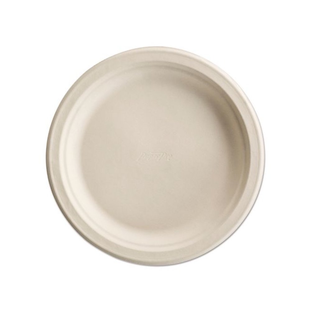 PaperPro Naturals Molded Fiber Dinnerware, Round Plates, 6" dia, White, 125/Pack, 8 Packs/Carton. Picture 2