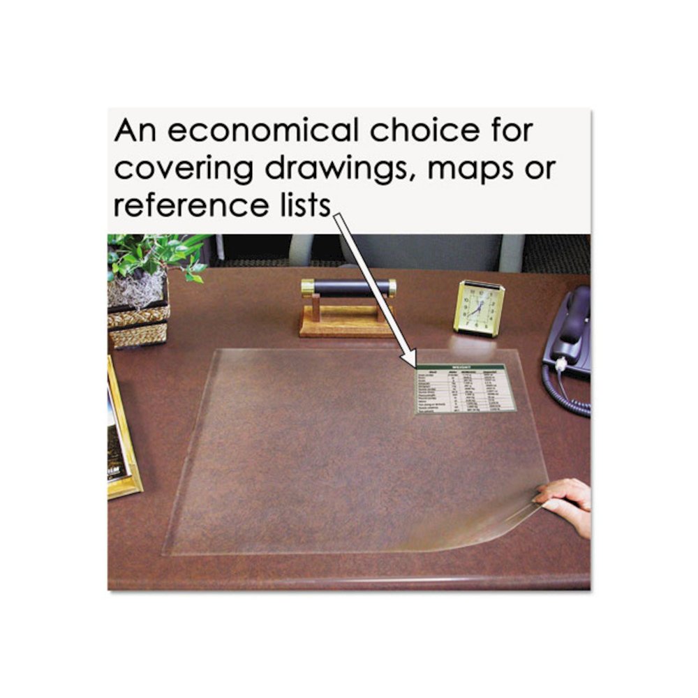 Second Sight Clear Plastic Desk Protector, Hinged Top Protector, 25.5" x 21", Clear. Picture 3