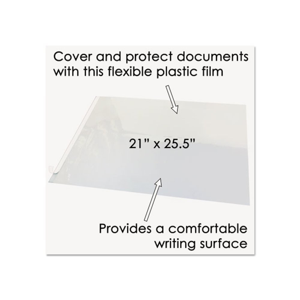 Second Sight Clear Plastic Desk Protector, Hinged Top Protector, 25.5" x 21", Clear. Picture 2