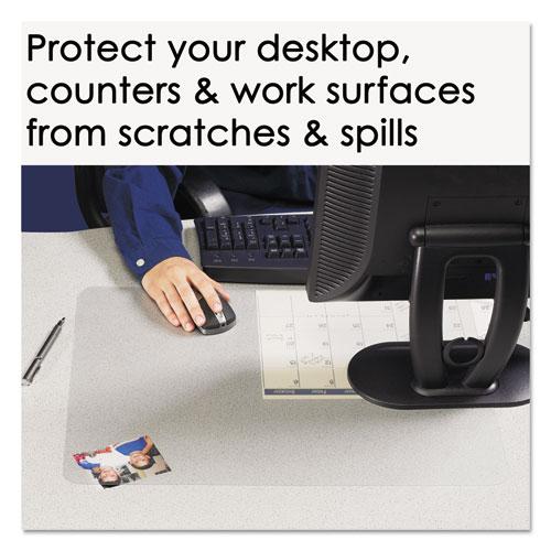 KrystalView Desk Pad with Antimicrobial Protection, Matte Finish, 36 x 20, Clear. Picture 4