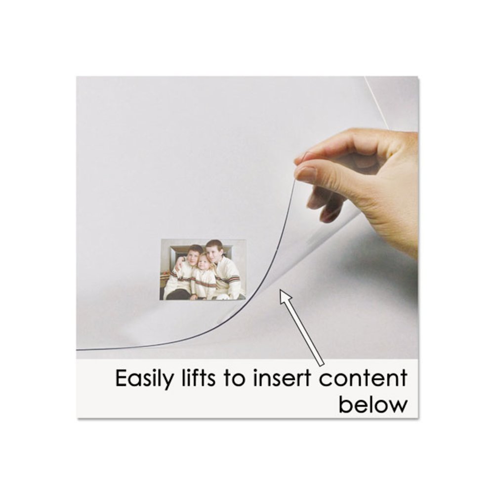 Second Sight Clear Plastic Desk Protector, Hinged Top Protector, 25.5" x 21", Clear. Picture 4