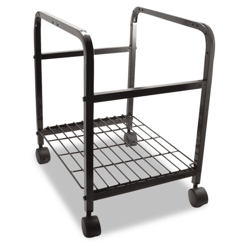 Heavy-Duty File Shuttle, Metal, 1 Shelf, 17.13" x 14.25" x 20", Black. Picture 2