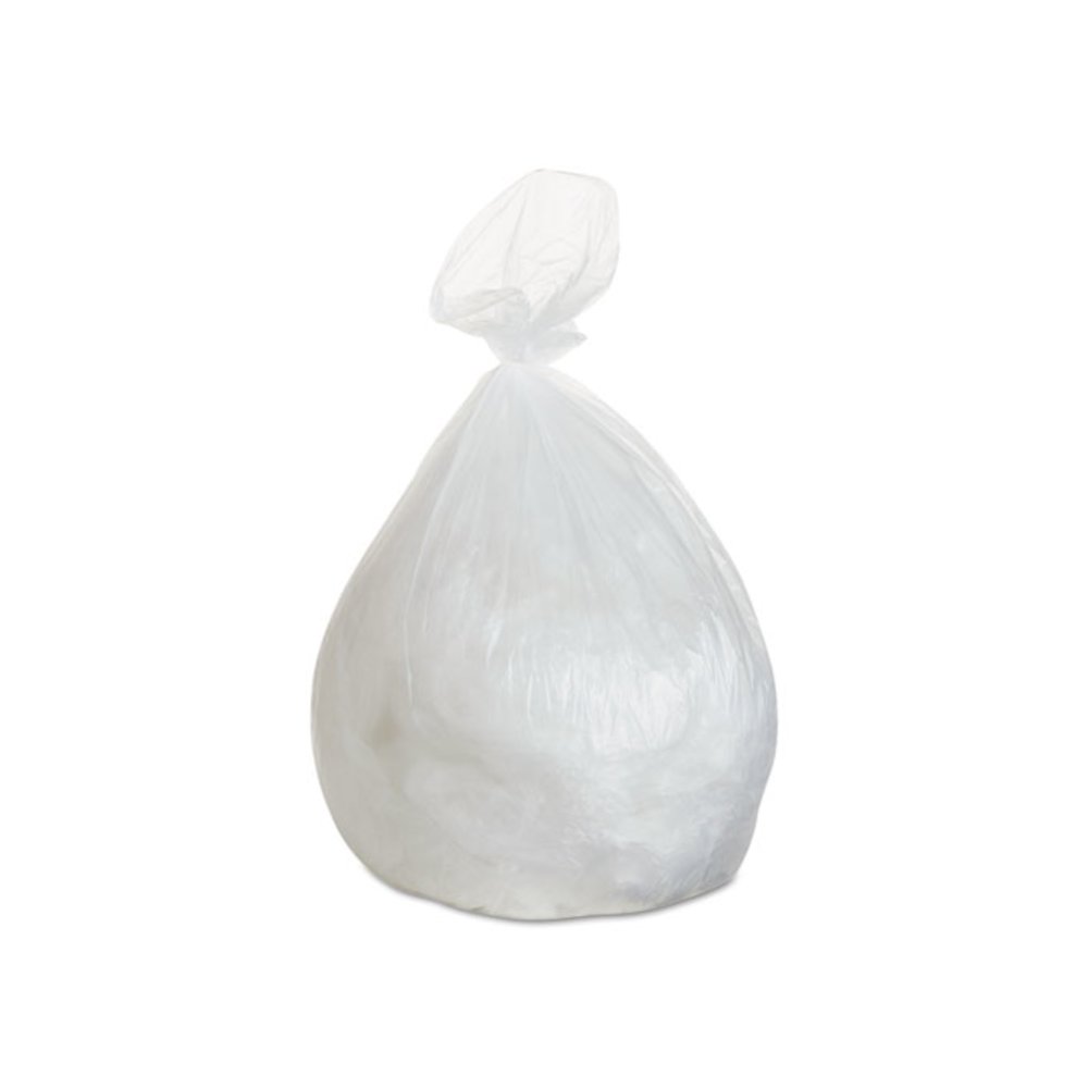 High-Density Can Liners, 56 gal, 13 mic, 43" x 46", Natural, Perforated Roll, 20 Bags/Roll, 10 Rolls/Carton. Picture 1