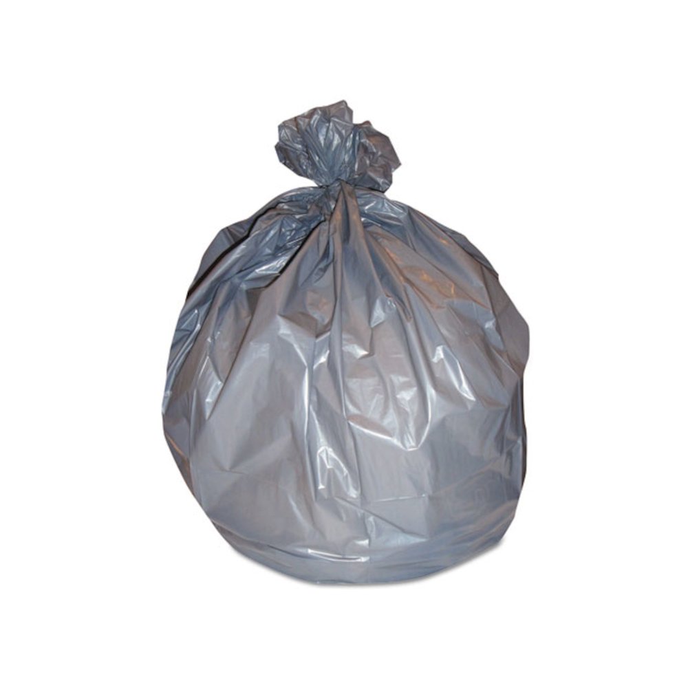 Linear Low-Density Can Liners, 55 gal, 1.7 mil, 39" x 56", Silver, Flat Pack, 50/Carton. Picture 2