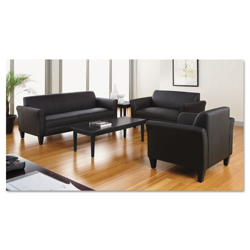 Alera Valencia Series Occasional Table, Rectangle, 47.25w x 19.13d x 16.38h, Black. Picture 2