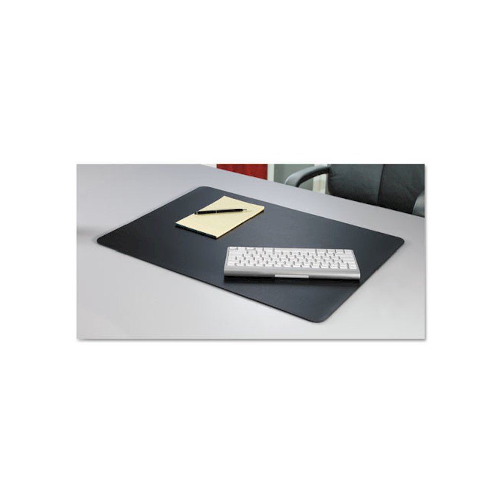 Rhinolin II Desk Pad with Antimicrobial Protection, 36" x 20", Black. Picture 3