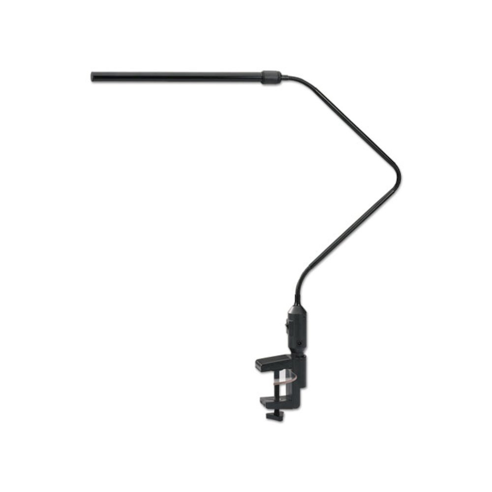 LED Desk Lamp With Interchangeable Base Or Clamp, 5.13w x 21.75d x 21.75h, Black. Picture 1