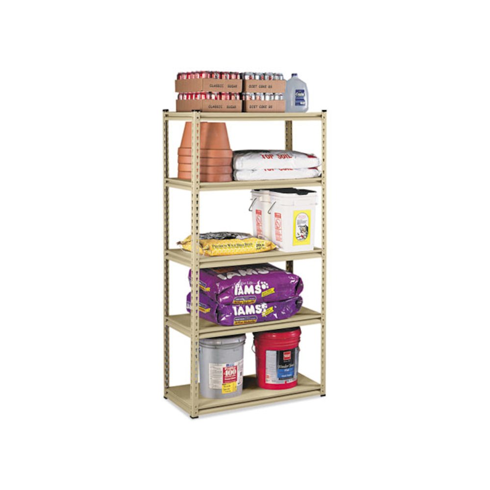 Stur-D-Stor Shelving, Five-Shelf, 36.5w x 18.5d x 72h, Sand. Picture 3