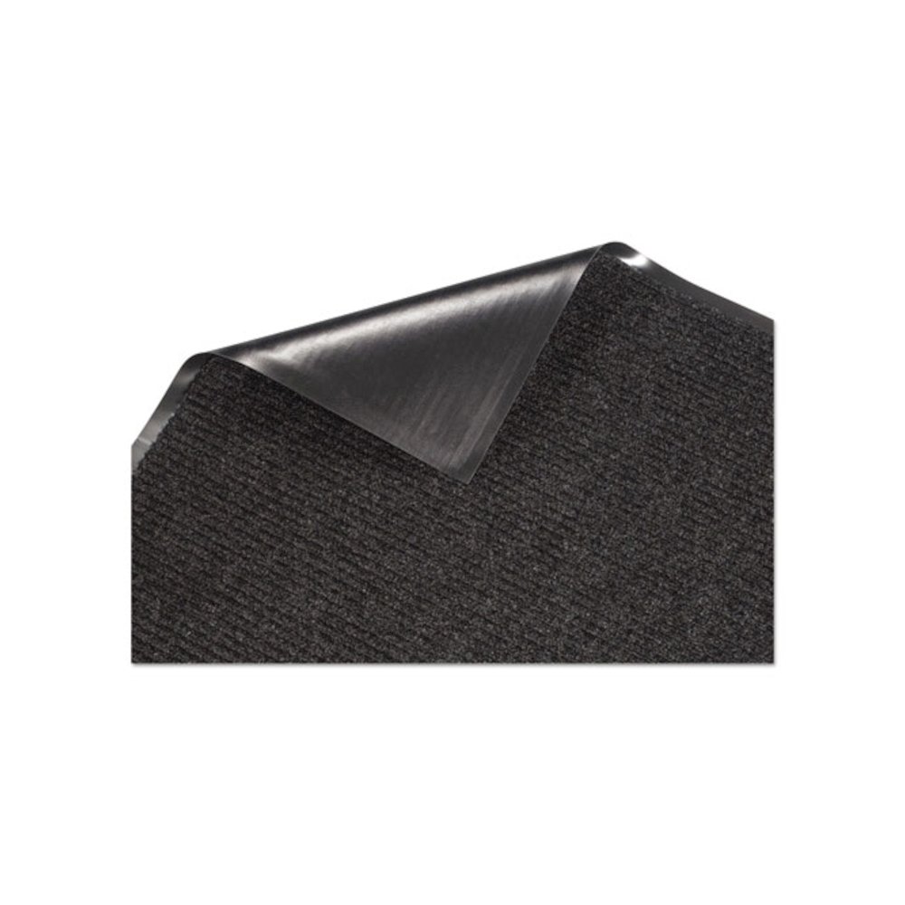 Golden Series Dual Rib Indoor Wiper Mats, Rectangular, Charcoal Gray Carpeted Surface, 48" x 72". Picture 7