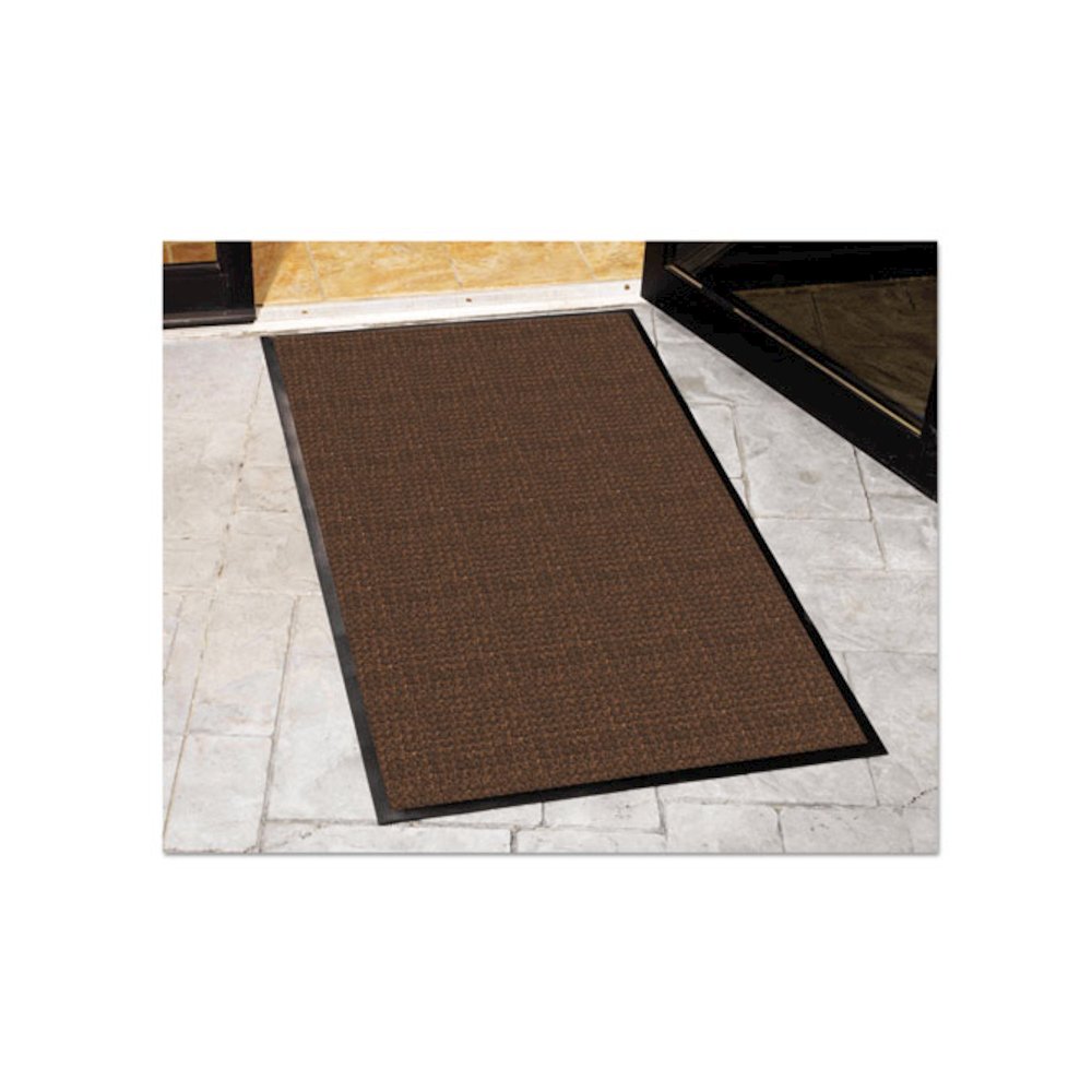 WaterGuard Indoor/Outdoor Scraper Mat, Rectangular, Brown Ridged Needle-Punch Surface, 36" x 10 ft. Picture 5