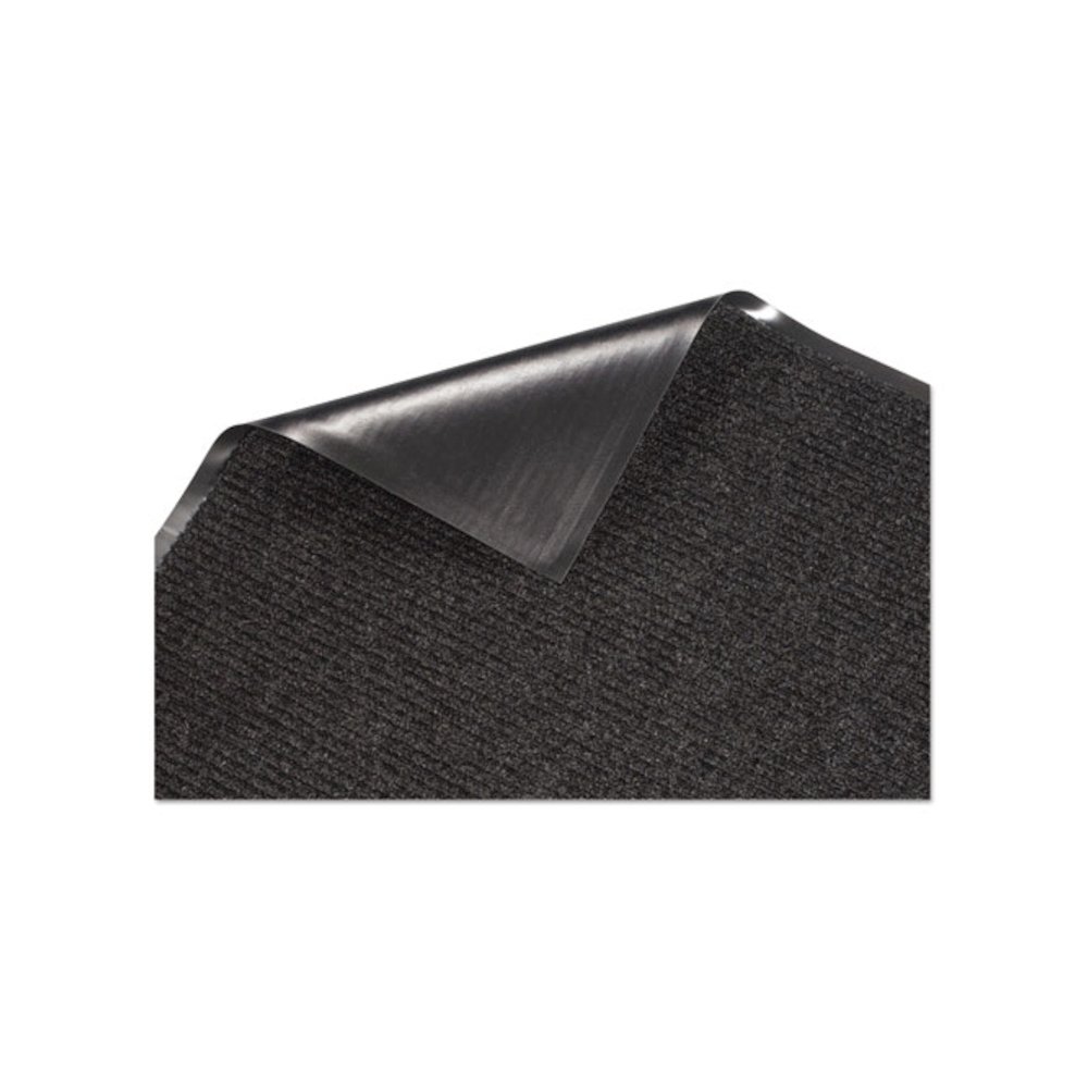 Golden Series Dual Rib Indoor Wiper Mats, Rectangular, Charcoal Gray Carpeted Surface, 36" x 60". Picture 7