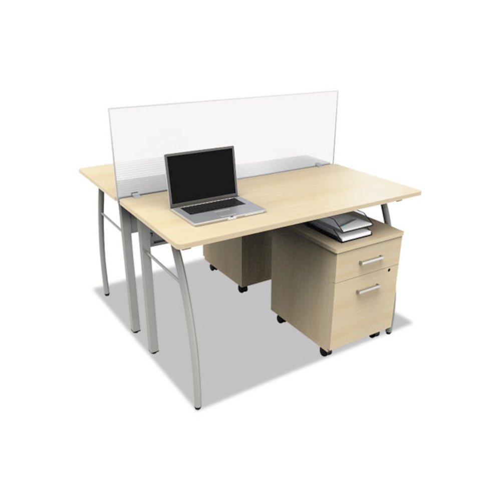 Trento Line Dividing Panel, Polycarbonate, 47.13w x 1.75d x 15.5h, Translucent. Picture 7