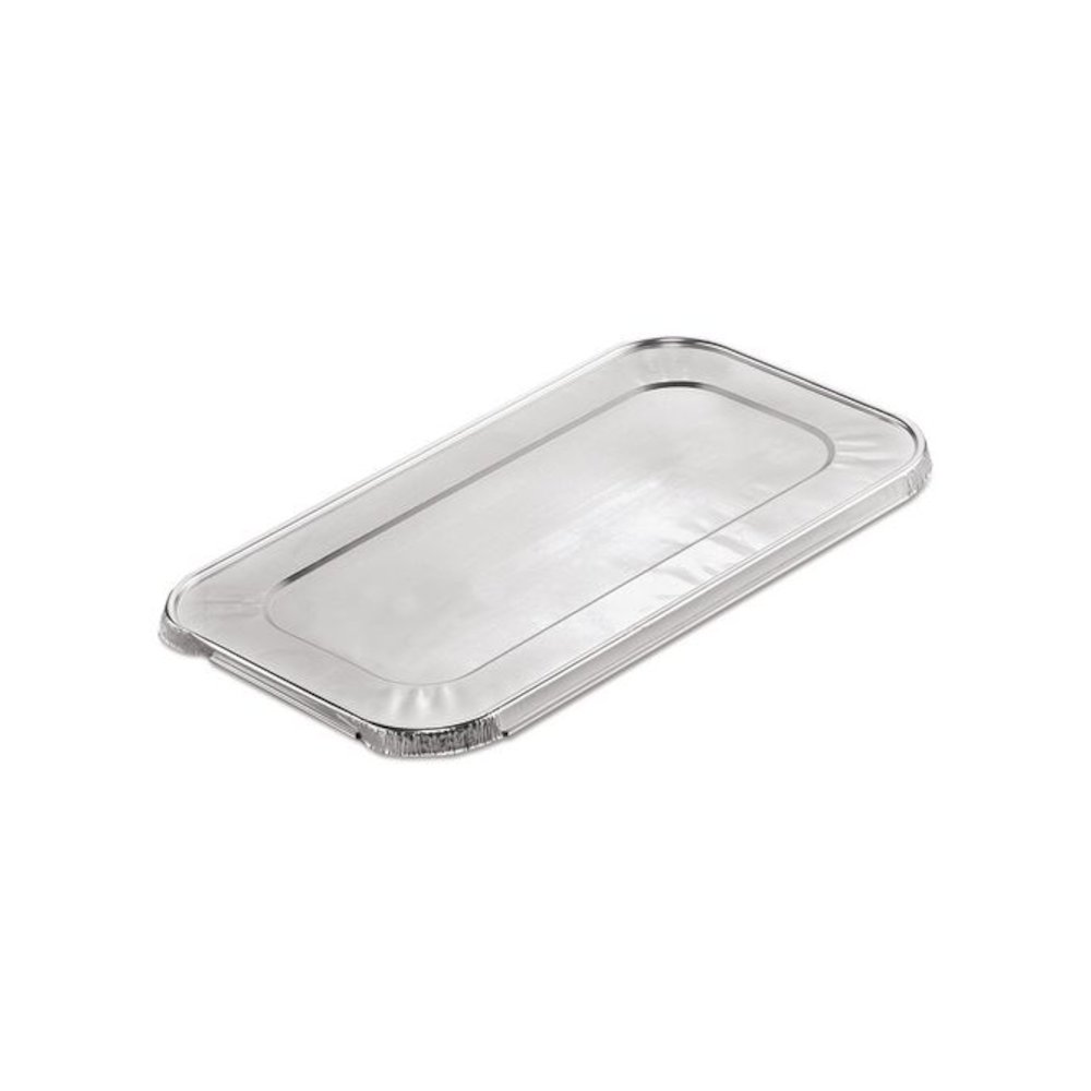 Steam Pan Foil Lids, Fits One-Third Size Pan, 0.5" Deep, 6.4 x 12.7, 200/Carton. Picture 1