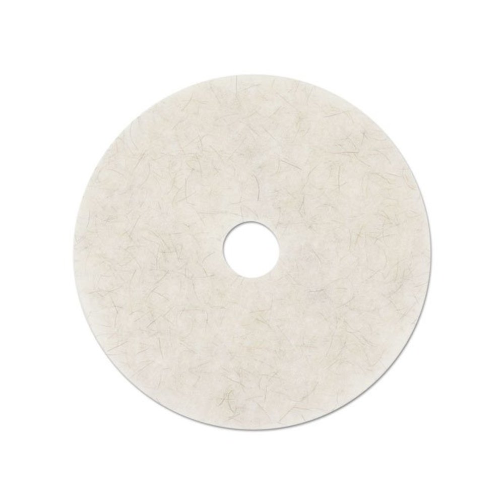 Ultra High-Speed Natural Blend Floor Burnishing Pads 3300, 20" Dia., White, 5/CT. Picture 1