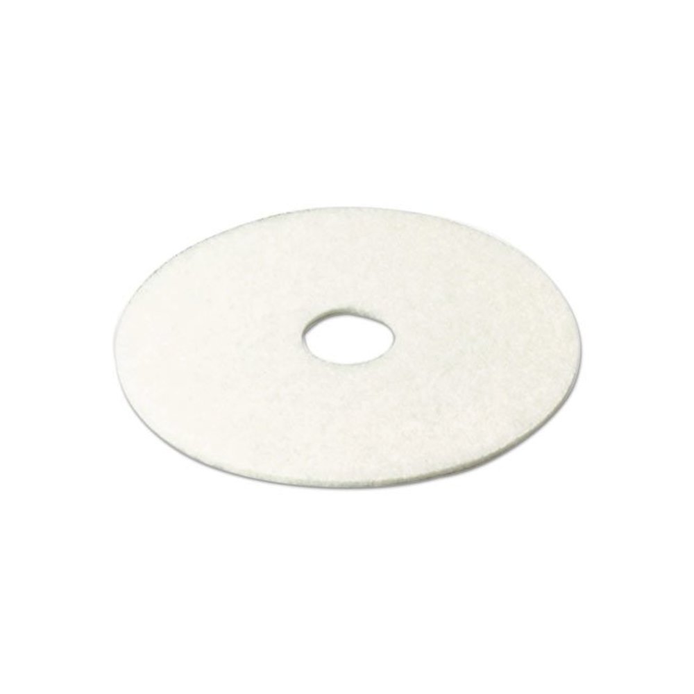 Low-Speed Super Polishing Floor Pads 4100, 24" Diameter, White, 5/Carton. Picture 2
