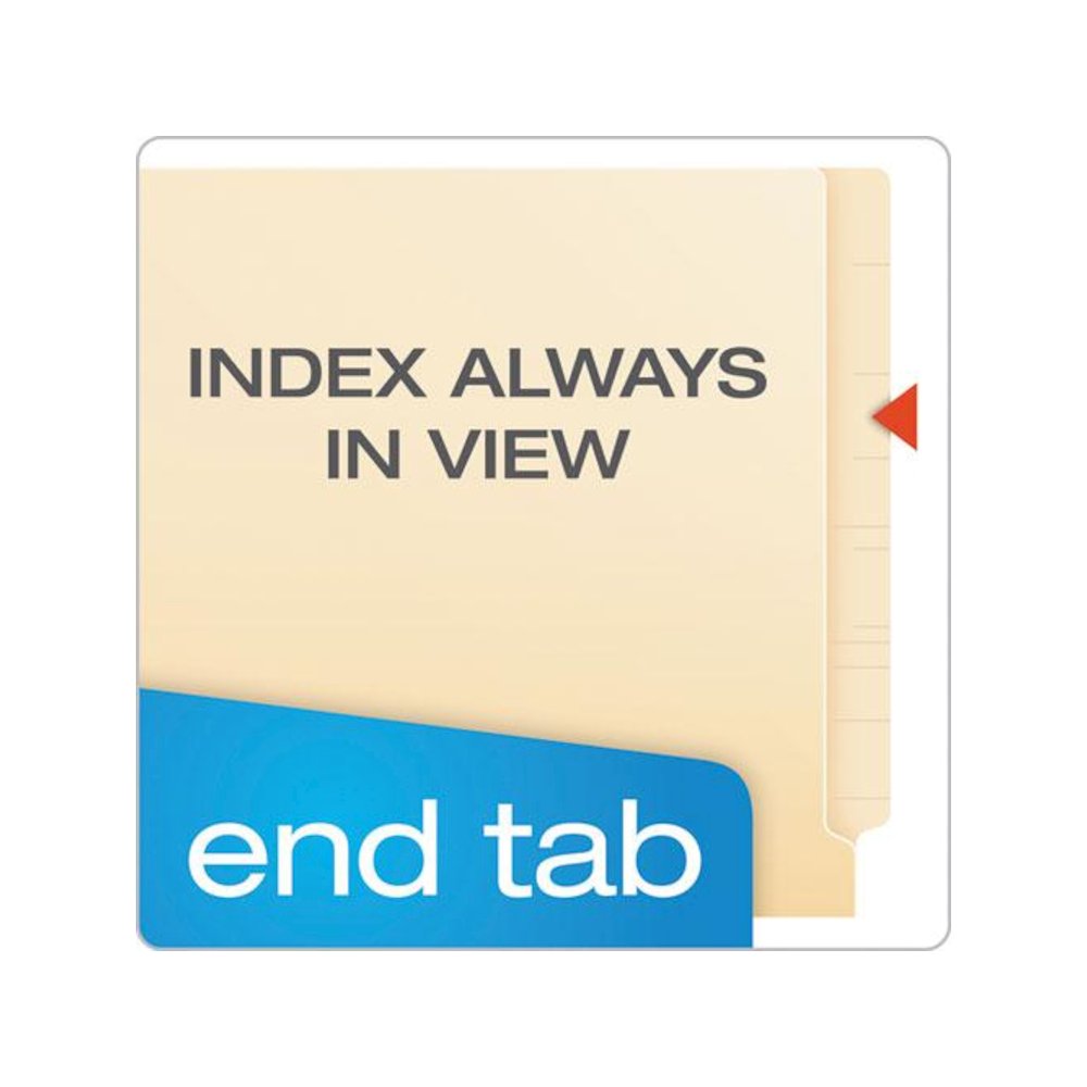 Manila Laminated End Tab Fastener Folders, Straight Tab, Expands 0.75", 1 Fastener, Letter Size, 11-pt Manila, 50/Box. Picture 2