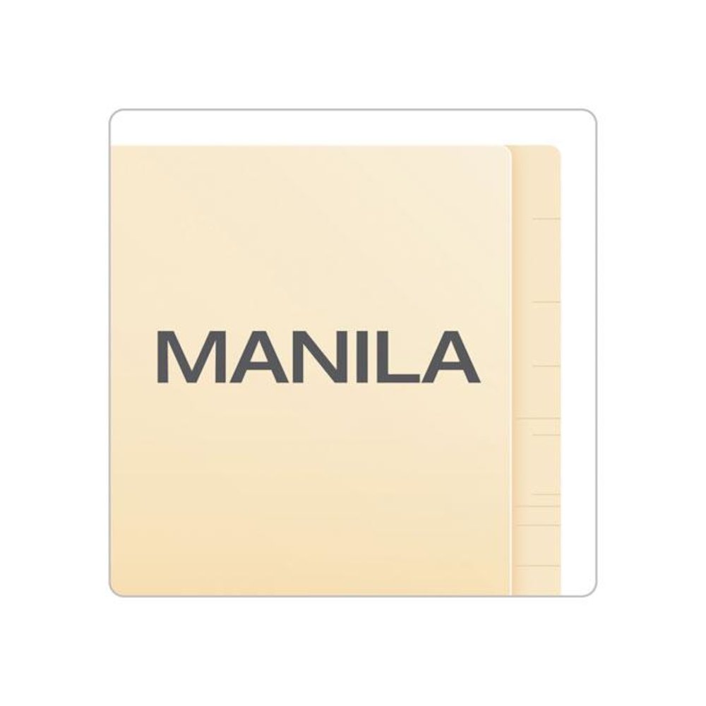 Manila Laminated End Tab Fastener Folders, Straight Tab, Expands 0.75", 1 Fastener, Letter Size, 11-pt Manila, 50/Box. Picture 6