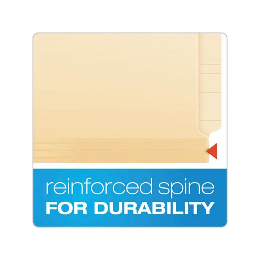 Manila Laminated End Tab Fastener Folders, Straight Tab, Expands 0.75", 1 Fastener, Letter Size, 11-pt Manila, 50/Box. Picture 4
