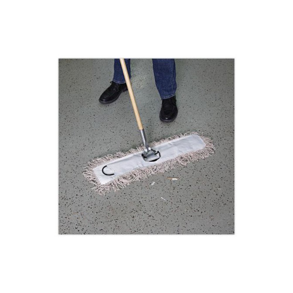 Industrial Dust Mop Head, Cotton, 24 x 3, White. Picture 11