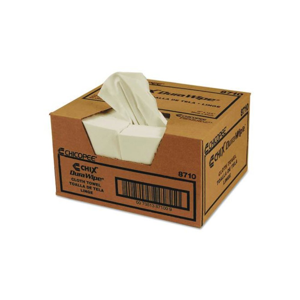 VeraClean Critical Cleaning Wipes, Smooth Texture, 1/4 Fold, 1-Ply, 12 x 13, Unscented, White, 400/Carton. Picture 1